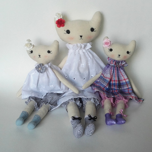 Rag doll sewing pattern Mimosa
