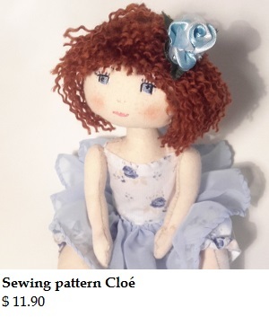 Rag doll sewing pattern - Cloé