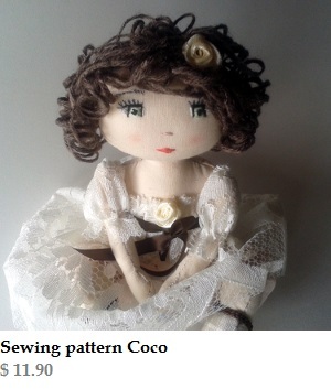 Rag doll sewing pattern - Coco